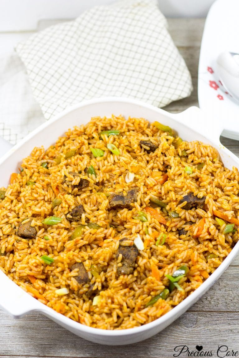 CAMEROON JOLLOF RICE RECIPE EASY METHOD Precious Core