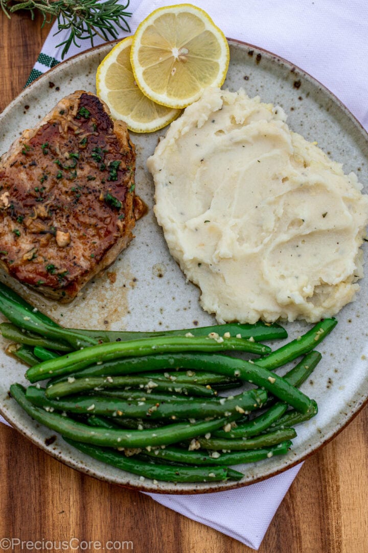 Pan Seared Boneless Pork Chops Precious Core