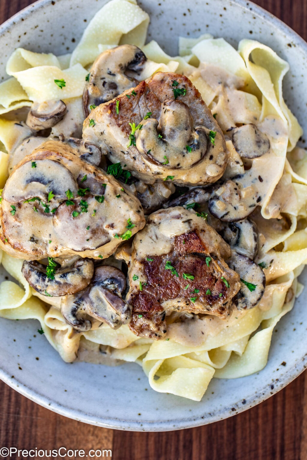 Pork Tenderloin In Creamy Mushroom Sauce Precious Core