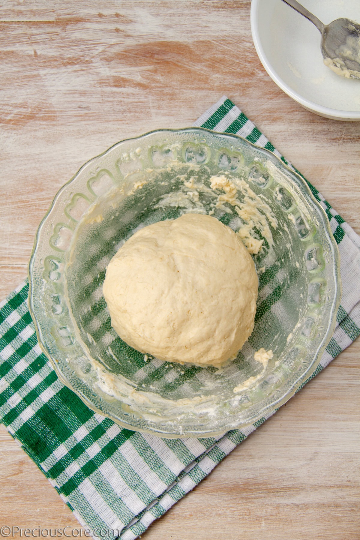 Kneaded dough for pizza.