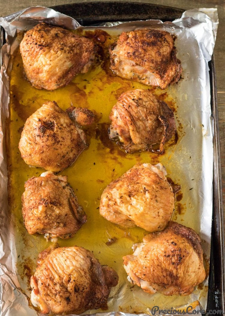 Crispy Baked Chicken Thighs | Precious Core