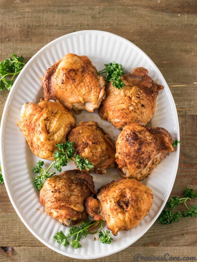 Crispy Baked Chicken Thighs | Precious Core