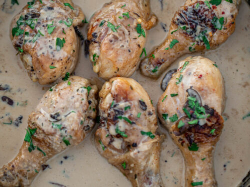 Chicken Drumsticks In Creamy Sauce, Easy Dinner