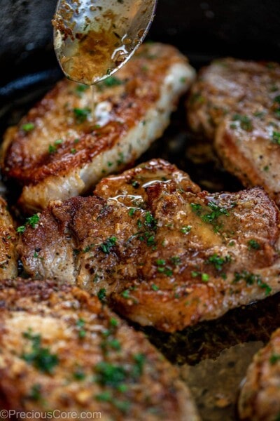 Pan Seared Boneless Pork Chops 