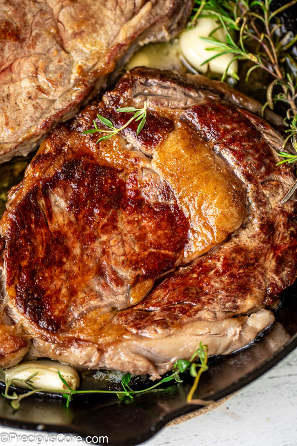 Pan Seared Ribeye Steaks Precious Core 