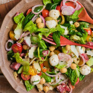 A bowl of Italian chopped salad.