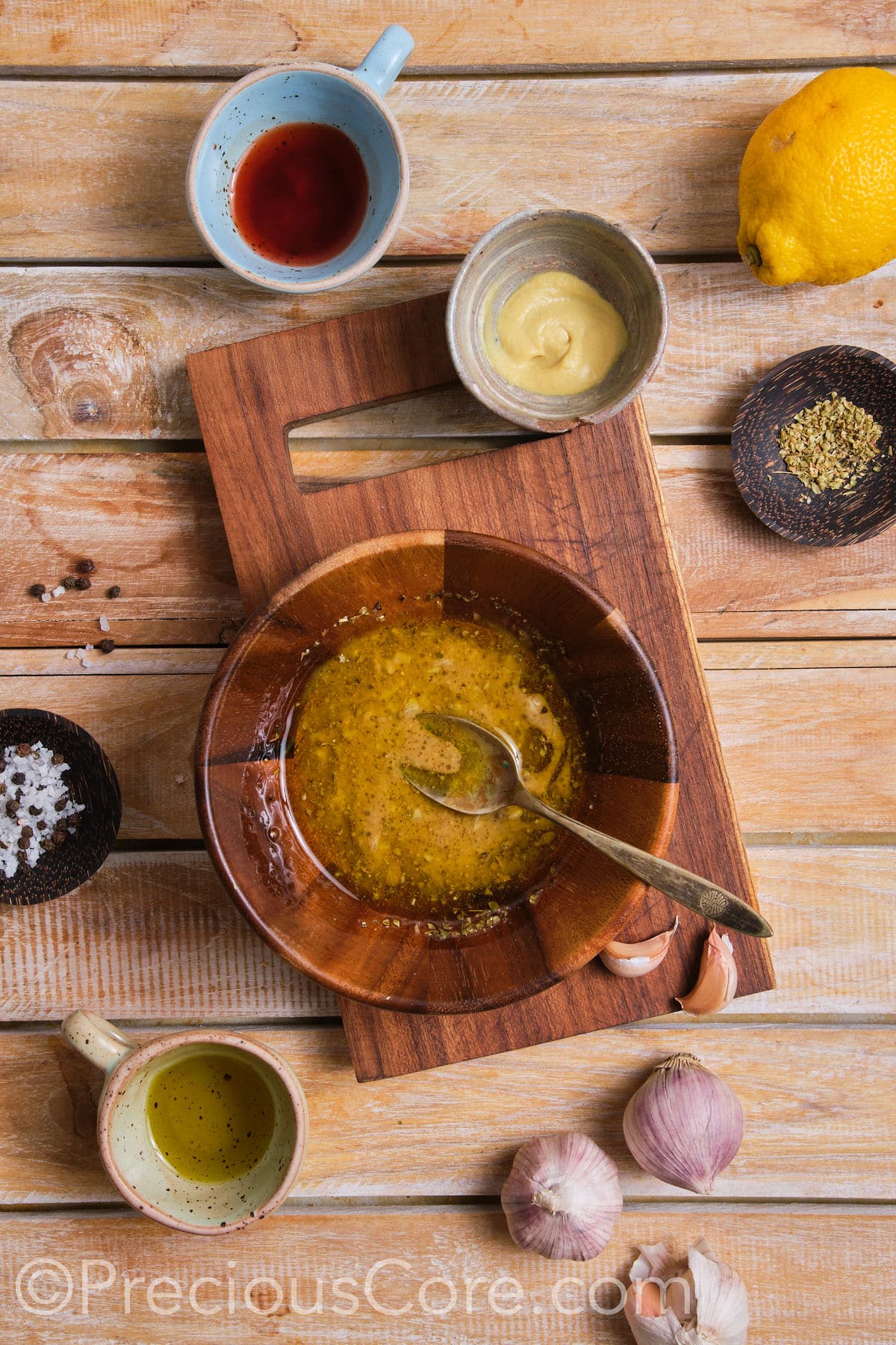 Mixed salad dressing for Italian chopped salad.