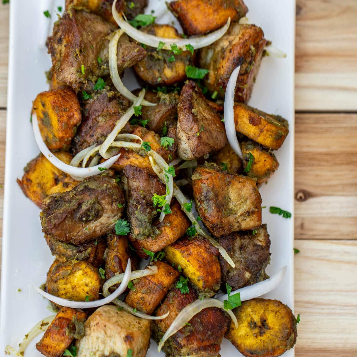 Fried Pork And Plantains | Precious Core