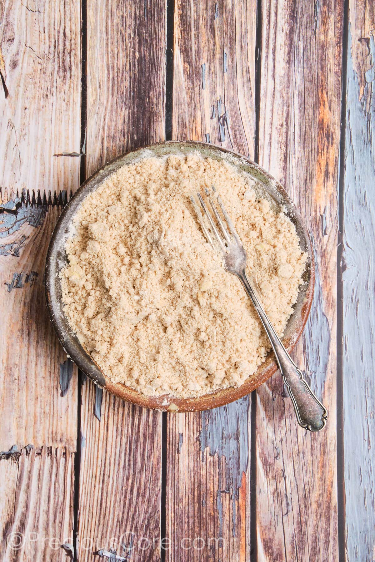 Flour and butter mixture for scones.