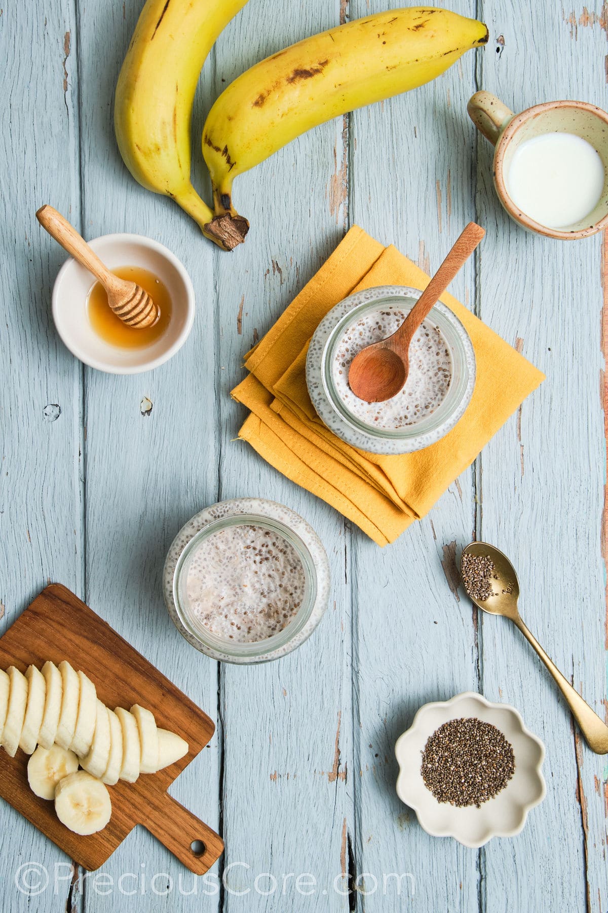 Chia pudding with the liquid absorbed.